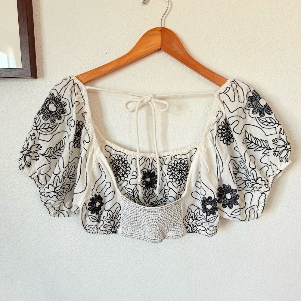 FREE PEOPLE LOTUS 2 PEICE SET - WHITE/BLACK COMBO SIZE SMALL - Picture 4 of 13